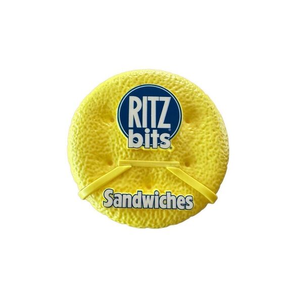 Vintage 90’s Ritz Bits Sandwiches Cracker Yellow Storage Travel Snap Container - Picture 5 of 5